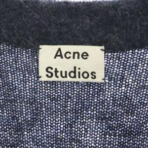 Acne Studios RAYA MOHAIR ニット カーディガン ロング ウールモヘヤナイロン混 ノーボタン ネイビー