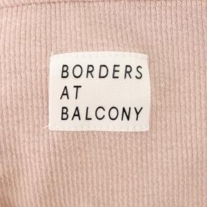 BORDERS at BALCONY 21SS RIB ZIP ジップアップパーカー 36 ライトピンク