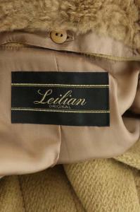 Leilian ステンカラーコート ヌートリアファー 9 キャメル