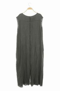 GALERIE VIE 20SS ウォッシャブルレーヨン Iラインマキシワンピース ロング 36 チャコールグレー