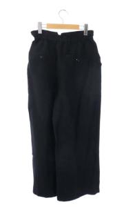 VIVIENNE TAM リネンドローコードワイドパンツ イージー 38 ブラック