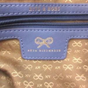 ANYA HINDMARCH レザーハンドバッグ パープル
