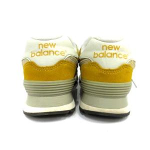 New Balance ML574 スウェードスニーカー イエロー
