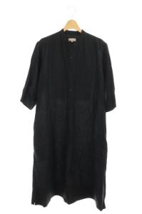 18SS リネンプルオーバーシャツワンピース ブラック
