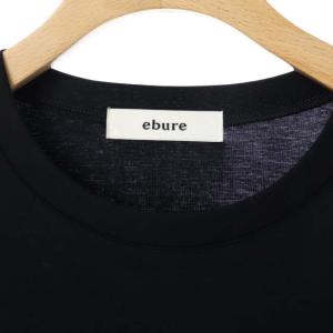 ebure コットンバックギャザーワンピース ロング ブラック