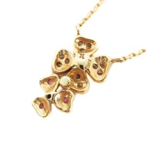 VENDOME AOYAMA ネックレス ダイヤモンド 0.12ct クローバー K18YG