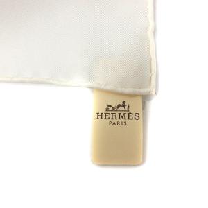 HERMES AU COEUR DE LA VIE 生命の森 カレ 90 絹 白
