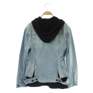 alexanderwang DENIM ドッキングデニムジャケット パーカー XSライトブルー ブラック