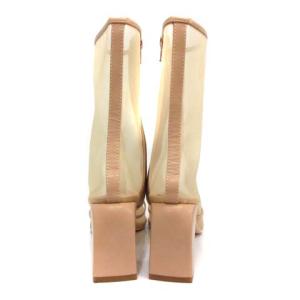 Ameri VINTAGE ショートブーツ メッシュ ポインテッドトゥ ヒール ベージュ