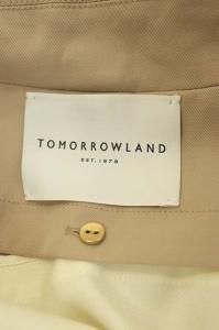 TOMORROWLAND 20SS ウールギャバジン ガウンコート 34 ベージュ