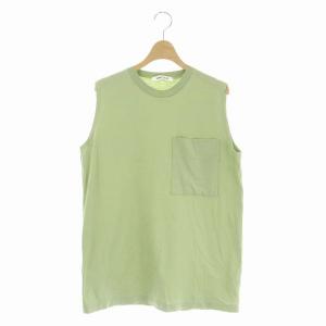 21SS コンパクト天竺 POCKET TANK TOP 38 グリーン