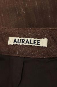 AURALEE 20AW ウールリネンパンツ 0 ブラウン