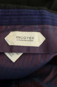 INCOTEX 002XI SLIM FIT PATTERN 30 チャコールスラックスパンツ