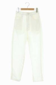 21SS Modest ジーンズ パンツ テーパード ヘリンボーン 32 ホワイト