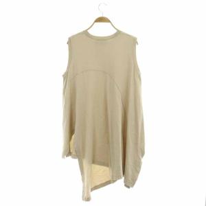 ENFOLD ノースリーブフレアカットソー 38 ライトベージュ