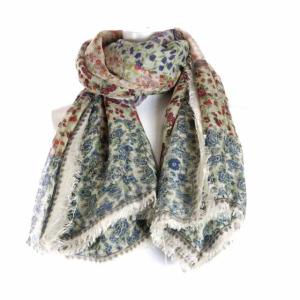 Faliero Sarti 花柄シルクストール マルチカラー