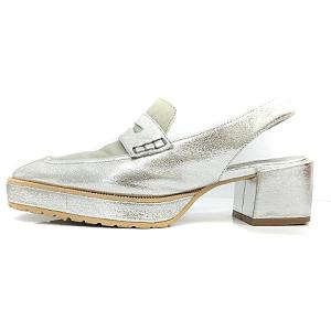 Ameri VINTAGE 21SS SQUARE LOAFER SANDALS L シルバー