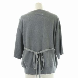 Martin Margiela 6 20SS レイヤード スウェットトップス トレーナー 七分袖 裏パイル S グレー