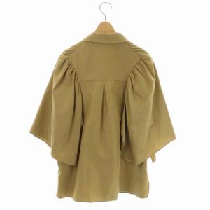 AKIRANAKA GWEN SILK COTTON SHIRT 2 キャメル