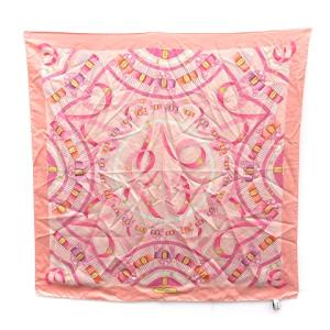 ヴァラリボン シューズデザインシルクスカーフ ピンク