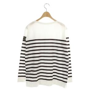 Drawer 18G ボートネックカットソー ホワイト ブラウン