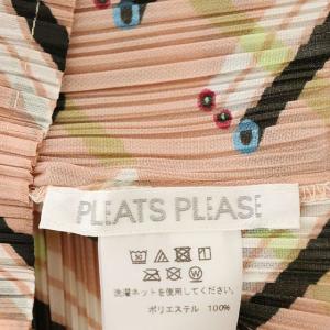 PLEATS PLEASE ISSEY MIYAKE イッセイミヤケ 19SS 総柄ショート丈プリーツブラウス 3 ピンクベージュ
