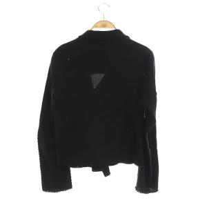 ISSEY MIYAKE A-POC ダブルデザインニットジャケット ジップアップ 2 ブラック