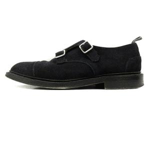 BLACK FLEECE BY Brooks Brothers スウェードダブルモンクストラップシューズ ローファー 7 25cm ネイビー