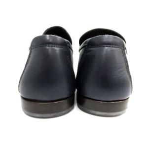 Salvatore Ferragamo ガンチーニ スクエアトゥローファー レザー 牛革 6.5 ブルー