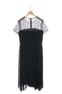 Diagram GRACE CONTINENTAL 19SS レースプリーツワンピース 38 ブラック