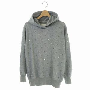 スタッズ付きスウェットパーカー 36 杢グレー