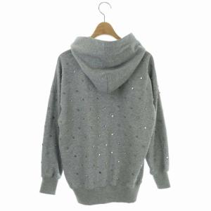 Diagram GRACE CONTINENTAL スタッズ付きスウェットパーカー 36 杢グレー