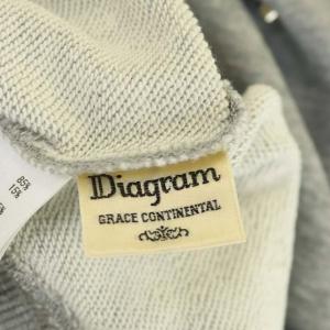 Diagram GRACE CONTINENTAL スタッズ付きスウェットパーカー 36 杢グレー