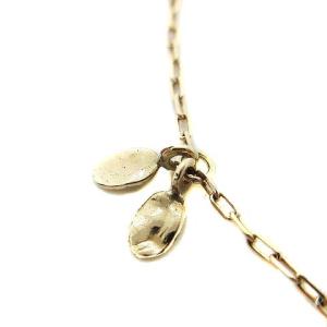 agete ブレスレット K10 リーフ チェーン イエローゴールド