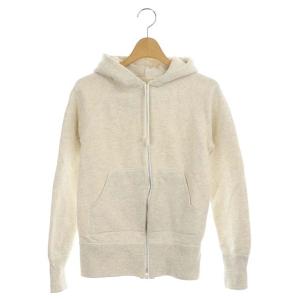パーカー スウェット ジップアップ ツリウラケ 裏起毛 ホワイト