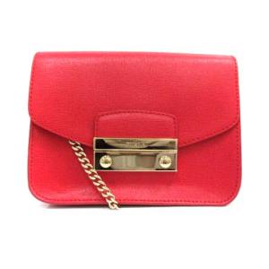 メトロポリス スタッズ付きチェーンショルダーバッグ ピンク