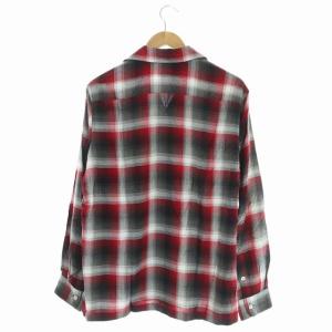WACKO MARIA GUILTY PARTIES オープンカラーオンブレチェックシャツ L レッド