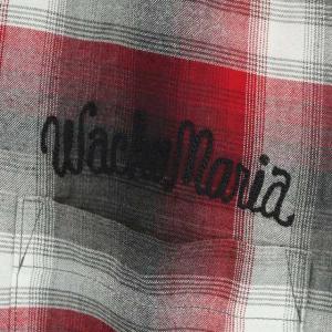 WACKO MARIA GUILTY PARTIES オープンカラーオンブレチェックシャツ L レッド