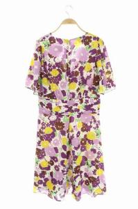 kate spade new york dark cream swing flora dress  Vネック花柄ワンピース