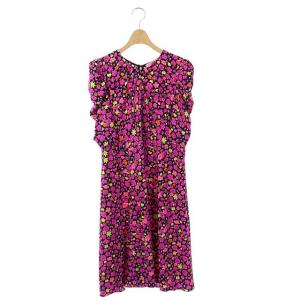 Kate Spade marker floral a-line dress 10 ブラック