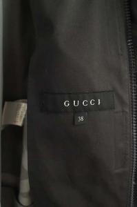 GUCCI ジップアップスタンドカラーコート 38 ダークグレー