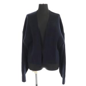 ミラノリブショートカーディガン 38 ネイビー