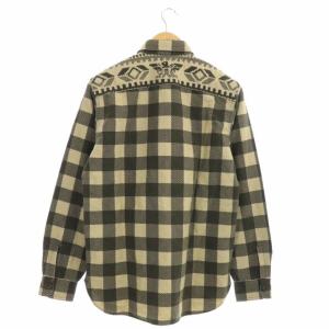 RRL 黒タグ チェック ワークシャツ 長袖 S ベージュ カーキ