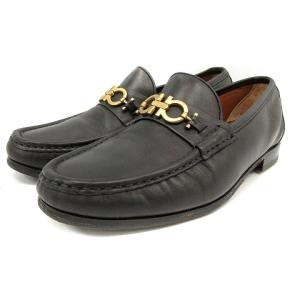 ガンチーニ レザーローファー ブラック