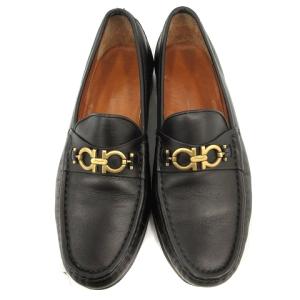 Salvatore Ferragamo ガンチーニ レザーローファー ブラック