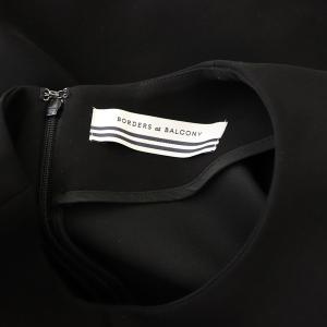 BORDERS at BALCONY 20SS ボーダーハーフスリーブドレス ワンピース 36 ブラック