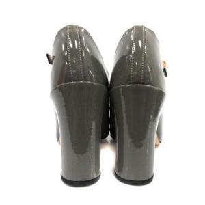 Repetto ハイヒールストラップエナメルパンプス 37 グレー