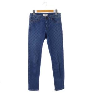 マトラッセ 裾ジップ スキニーデニムパンツ ストレッチ 34 ブルー