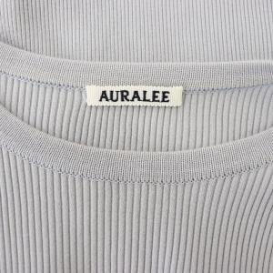 AURALEE A20ST01HR HIGH GAUGE RIB KNIT TEE ニット リブ 1 サックスブルー