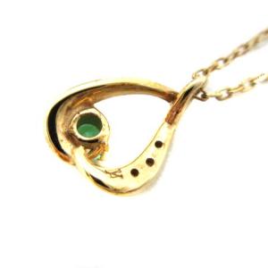 VENDOME AOYAMA ネックレス K10 ダイヤモンド エメラルド イエローゴールド